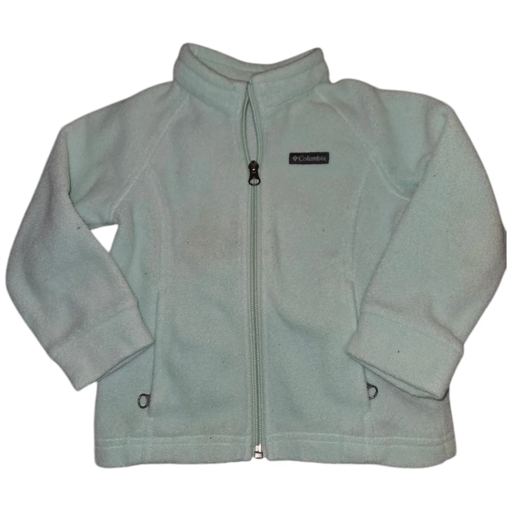 Columbia 3T Benton Springs Fleece Jacket Mint Green Zip Up Jacket Layer Hiking